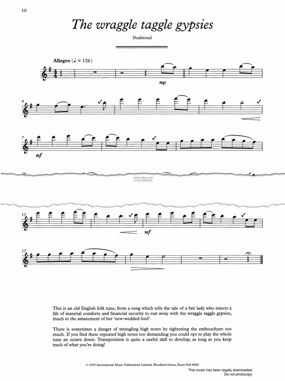 gallery: The Wraggle Taggle Gypsies, Traditional, Flöte, Klavier