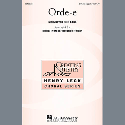 cover: Orde-E, Maria Theresa Vizconde-Roldan, Chor