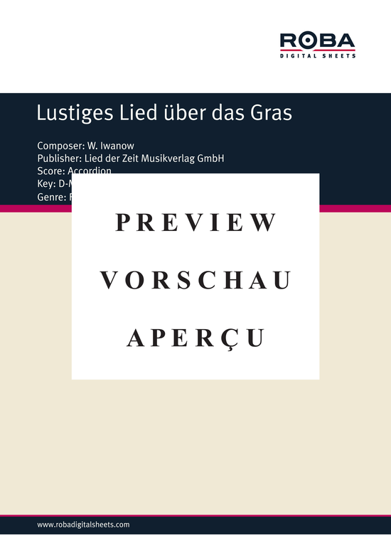 Product gallery: Page 2 of 3 Lustiges Lied über das Gras , , (accordion)