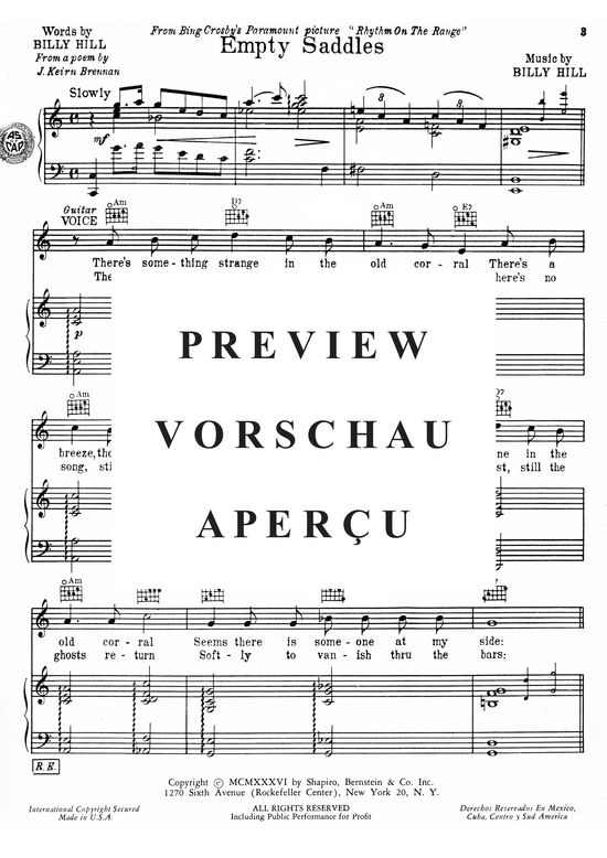 Produktgalerie: Seite 3 von 6 Empty Saddles , Crosby, Bing  , Klavier und Gesang