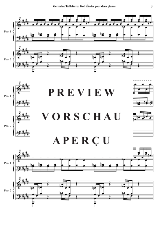 Product gallery: Page 12 of 21 Trois Études , , (two pianos)