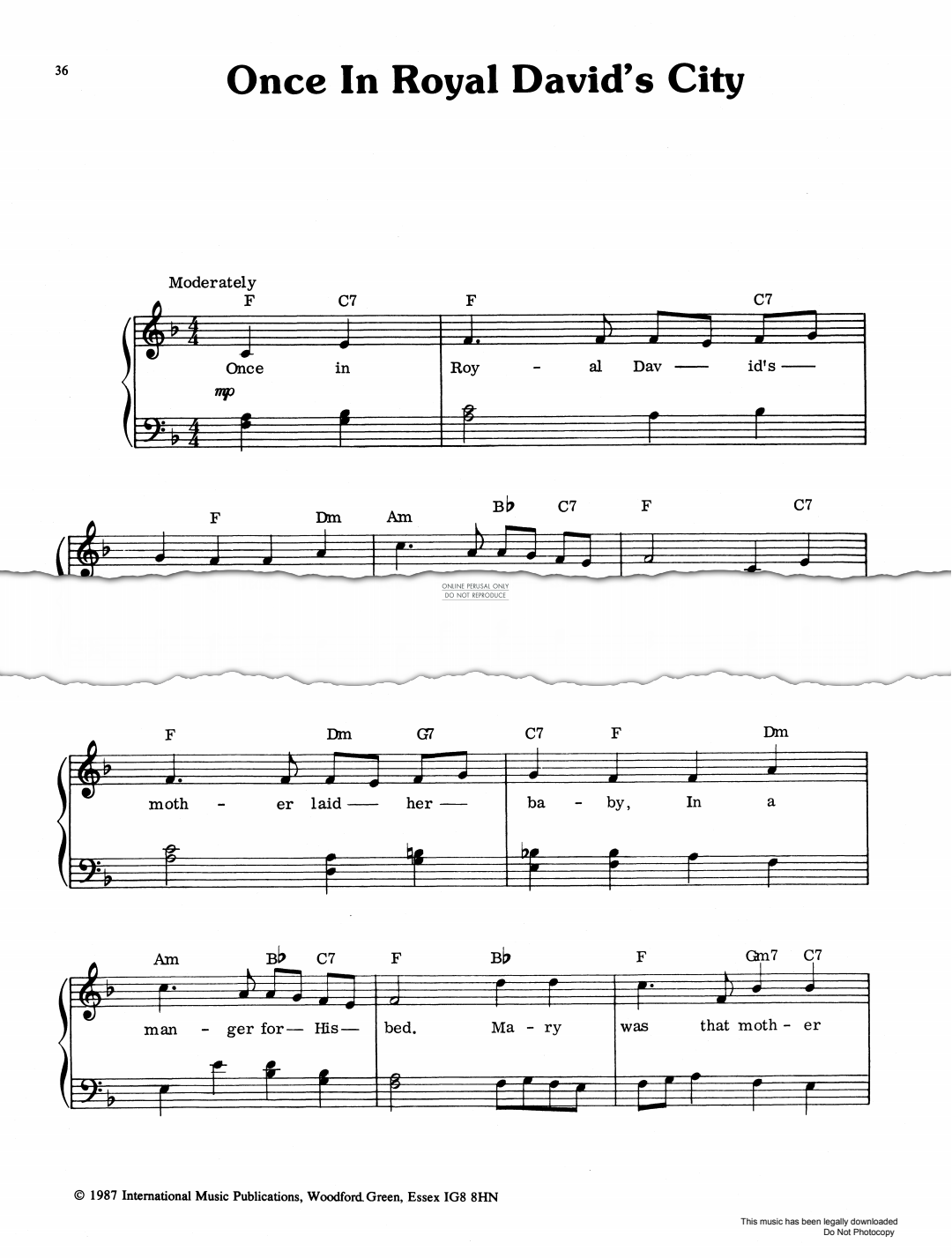 Produktbild zu: Once In Royal David's City