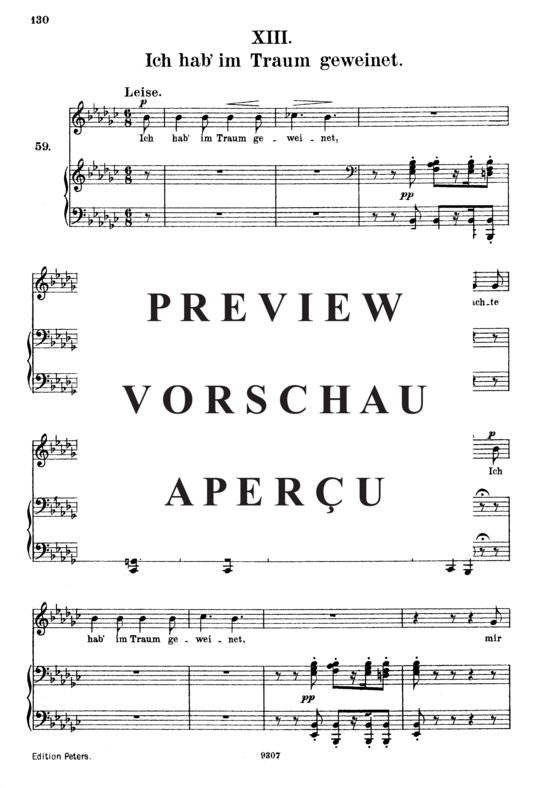 Product gallery: Page 2 of 3 Ich hab' im Traum geweinet, Op.48 No.13, , High Voice and Piano