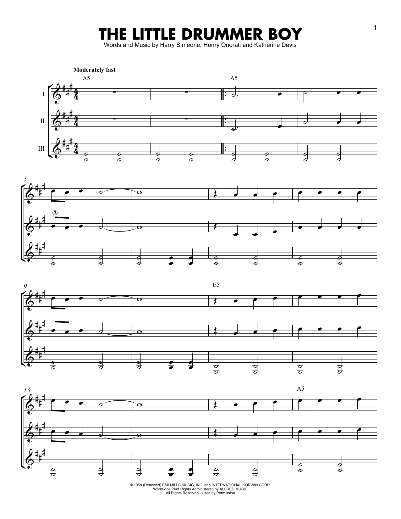 Product gallery: Page 1 of 1 The Little Drummer Boy, Harry Simeone