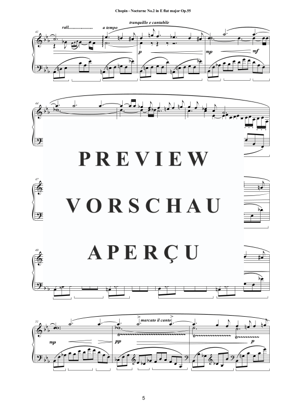 Product gallery: Page 6 of 7 Nocturne No. 2 in E flat major Op. 55, , Solo Piano