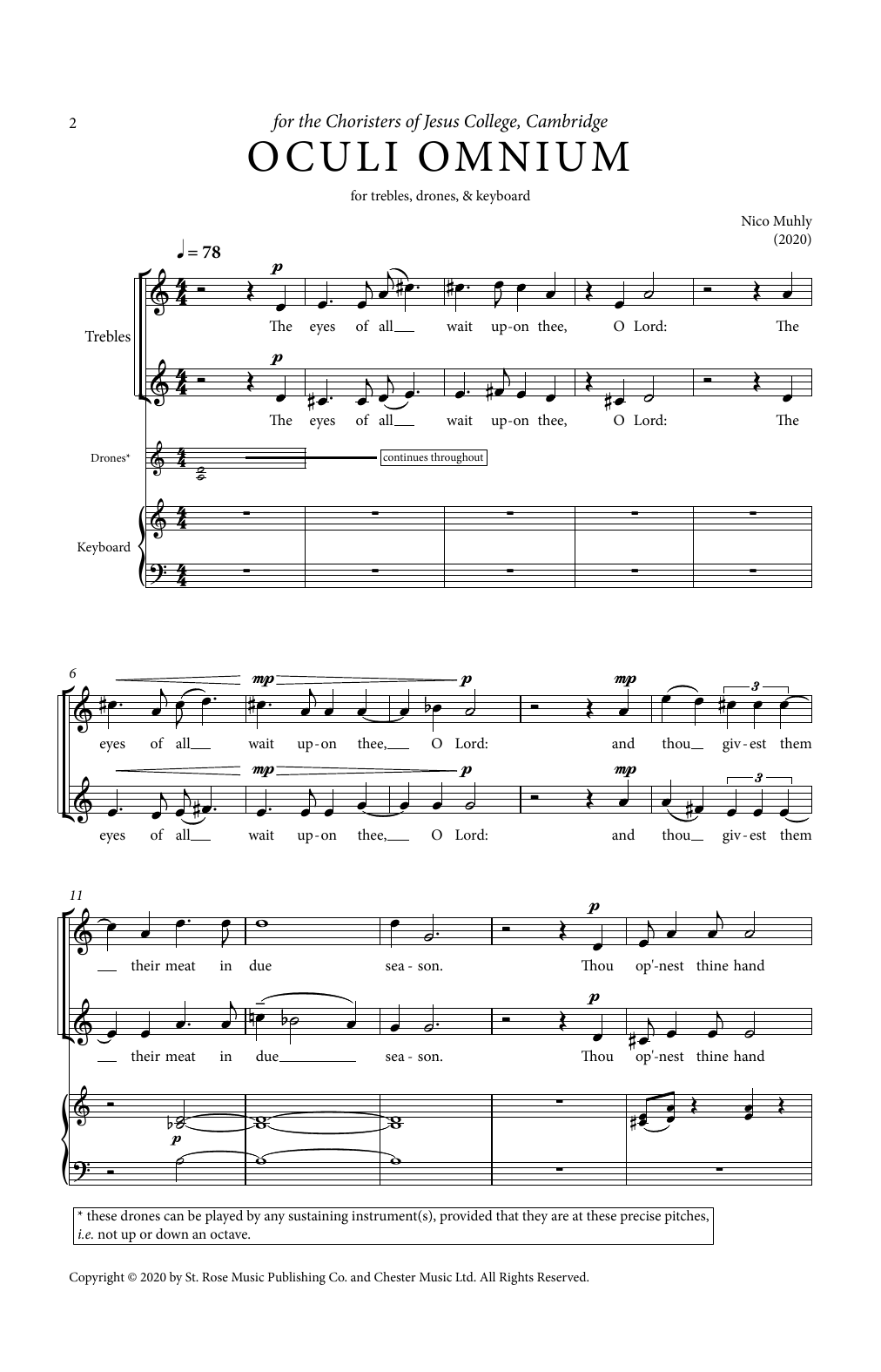 Produktgalerie: Seite 1 von 1 Oculi Omnium (Jesus College), Nico Muhly, Chor