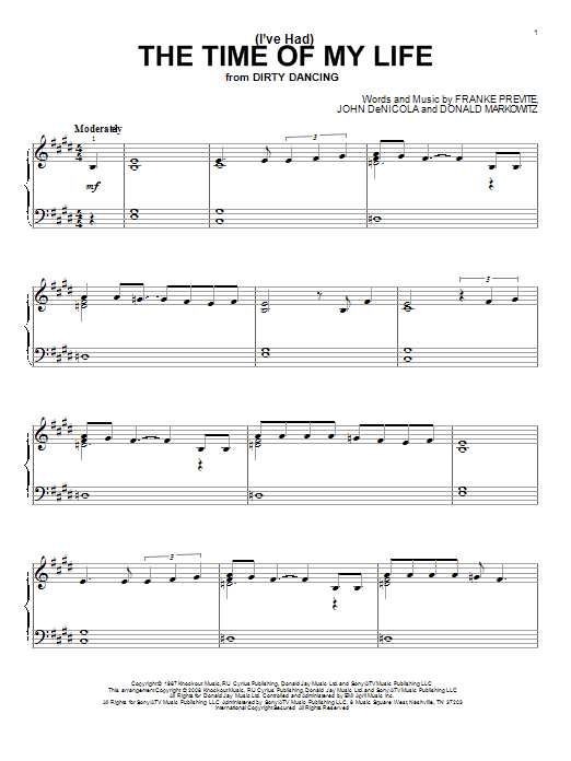 Product gallery: Page 1 of 1 (I've Had) The Time Of My Life, Bill Medley & Jennifer Warnes
