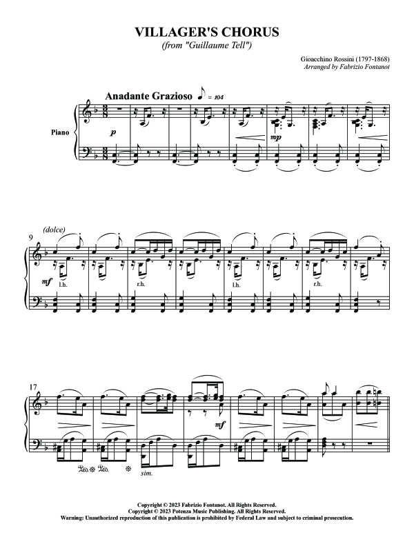 Product gallery: Page 1 of 11 Villager´s Chorus, , (trombone and piano)