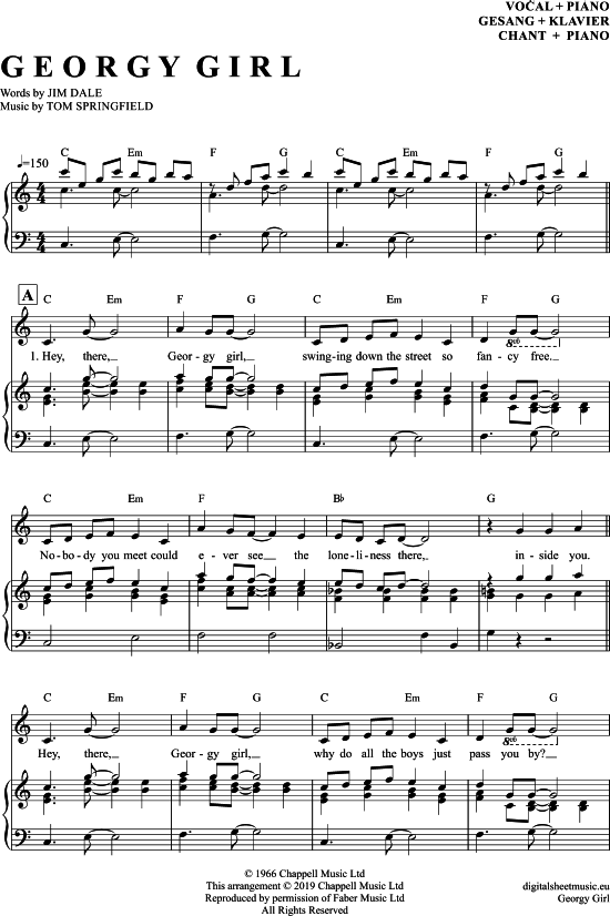 gallery: Georgy Girl , Seekers, The, Klavier und Gesang