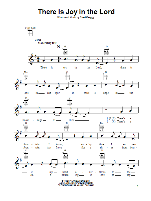 Product gallery: Page 1 of 1 There Is Joy In The Lord, Cheri Keaggy