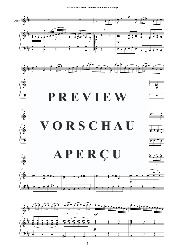 Produktgalerie: Seite 3 von 11 Oboen Konzert in D-Dur, , Oboe und Cembalo/Klavier