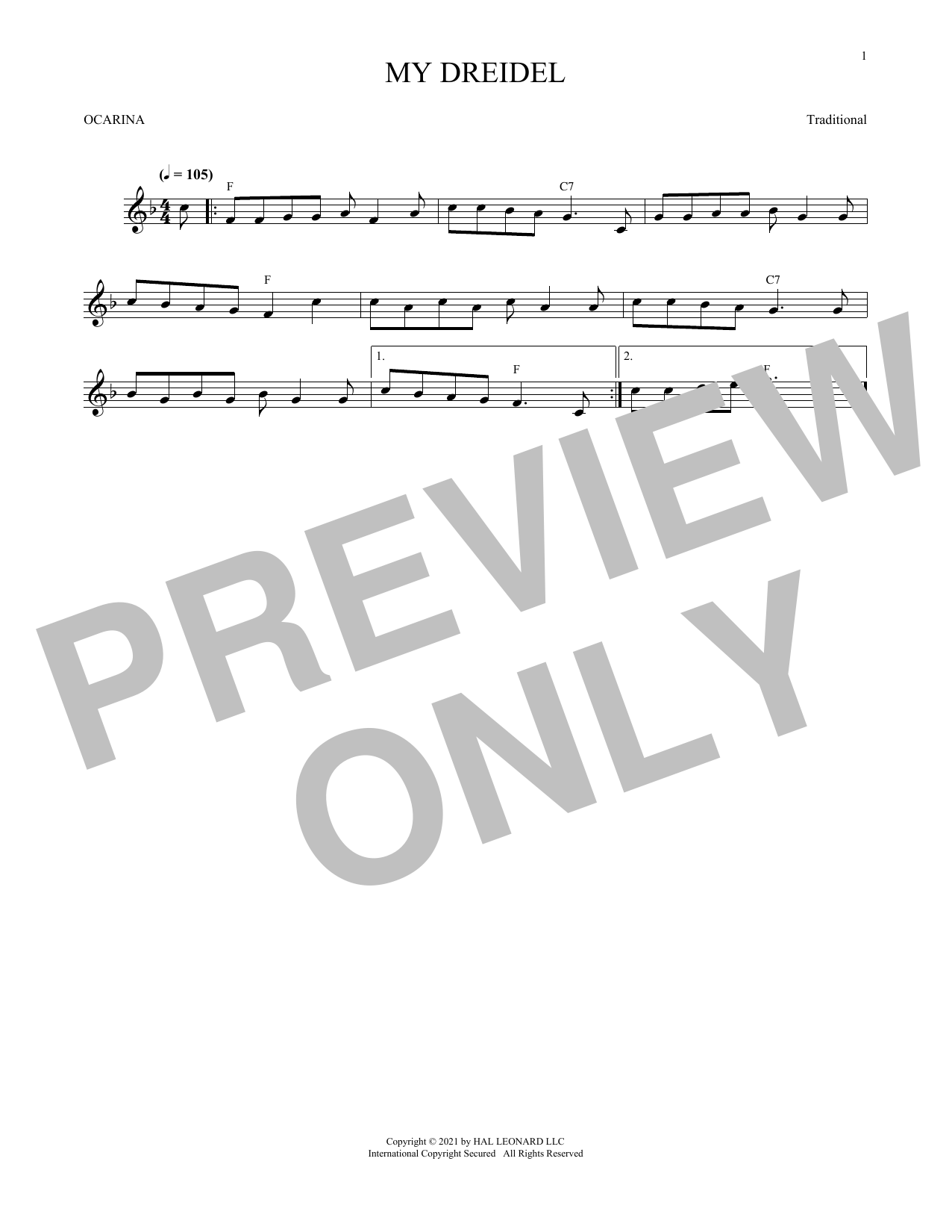 Produktbild zu:  My Dreidel (arr. Cris Gale) - Traditional