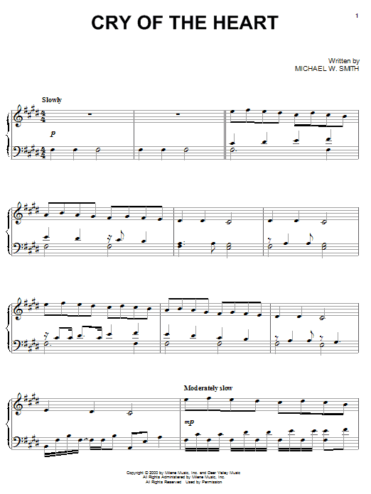 Product gallery: Page 1 of 1 Cry Of The Heart, Michael W. Smith