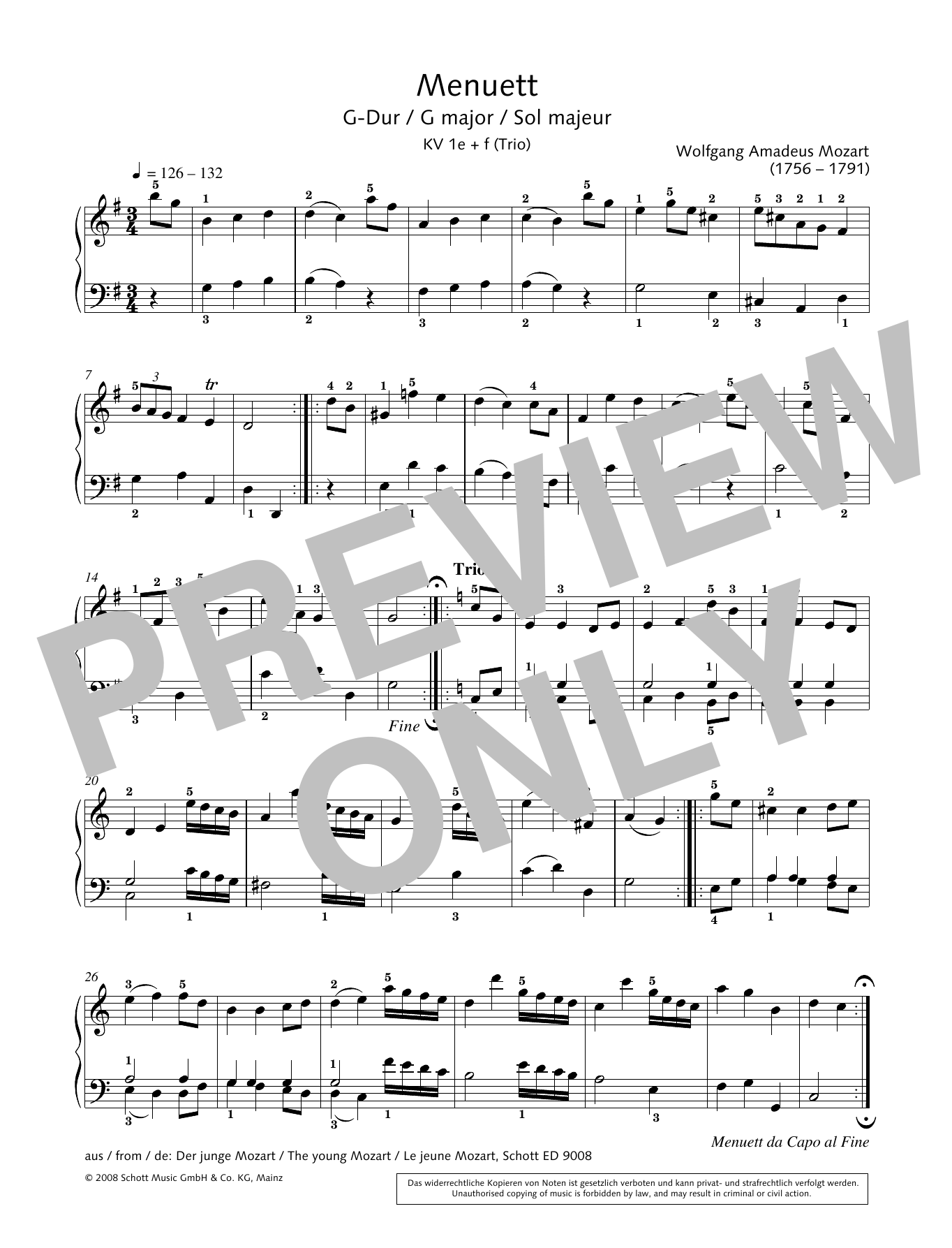 Product gallery: Page 1 of 1 Minuet In G Major, Hans-Gunter Heumann