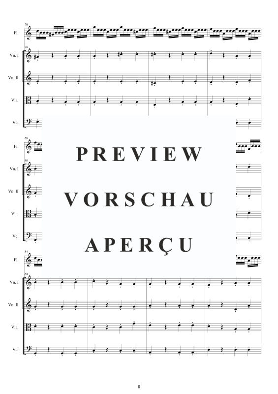 Produktgalerie: Seite 9 von 11 Concerto No.6 to 5 in C-Dur Op.5, , Querflöte Solo und Streicher Ensemble