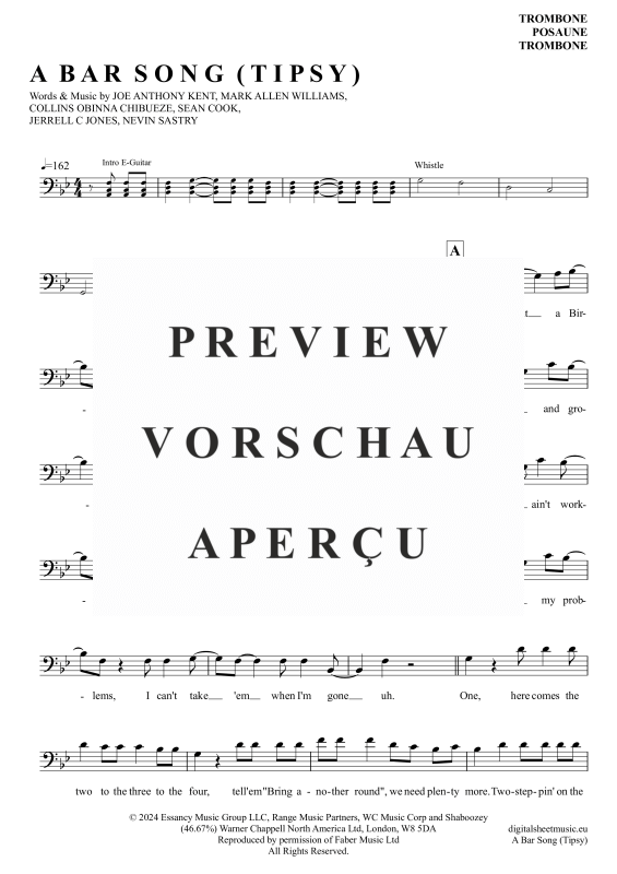 gallery: A Bar Song (Tipsy), Shaboozey, Posaune / Bariton