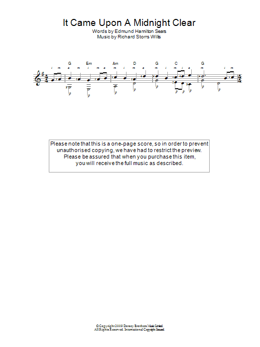 Product gallery: Page 1 of 1 It Came Upon The Midnight Clear, Edmund Hamilton Sears