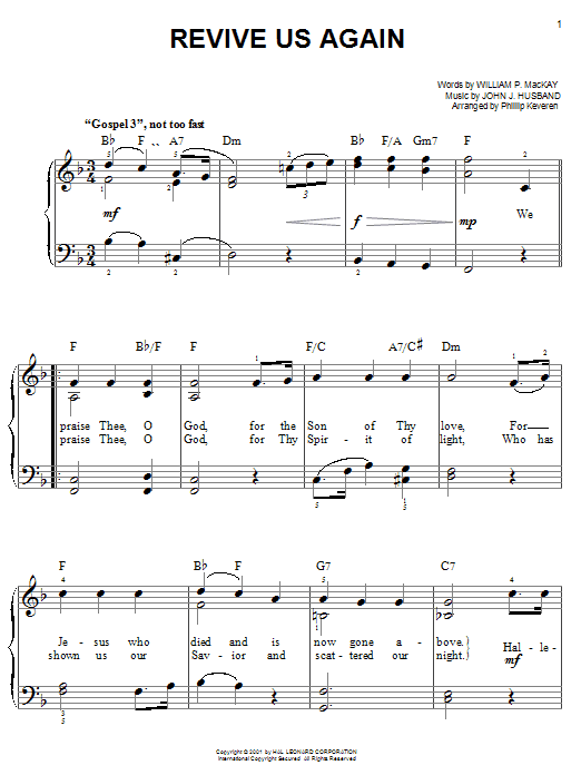 Produktbild zu: Revive Us Again (arr. Phillip Keveren)