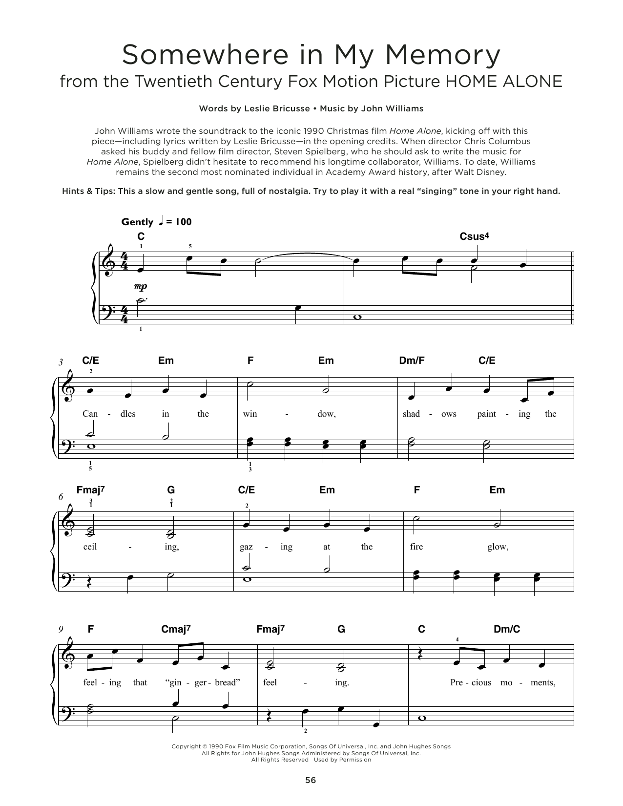 Produktbild zu: Somewhere In My Memory (from Home Alone)