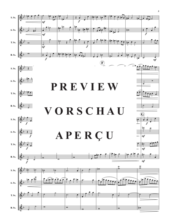 Product gallery: Page 4 of 21 Concerto Grosso Op. 3, Nr. 3 , , (Saxophone quartet SATB)