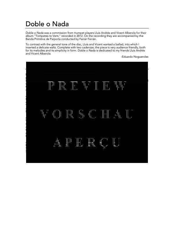 Produktgalerie: Seite 4 von 11 Doble o Nada, , (Trio 2x Trompete in B und Klavier)