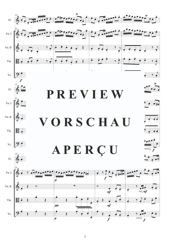 Produktgalerie: Seite 4 von 11 Concerto No.6 to 5 in C-Dur Op.5, , Querflöte Solo und Streicher Ensemble