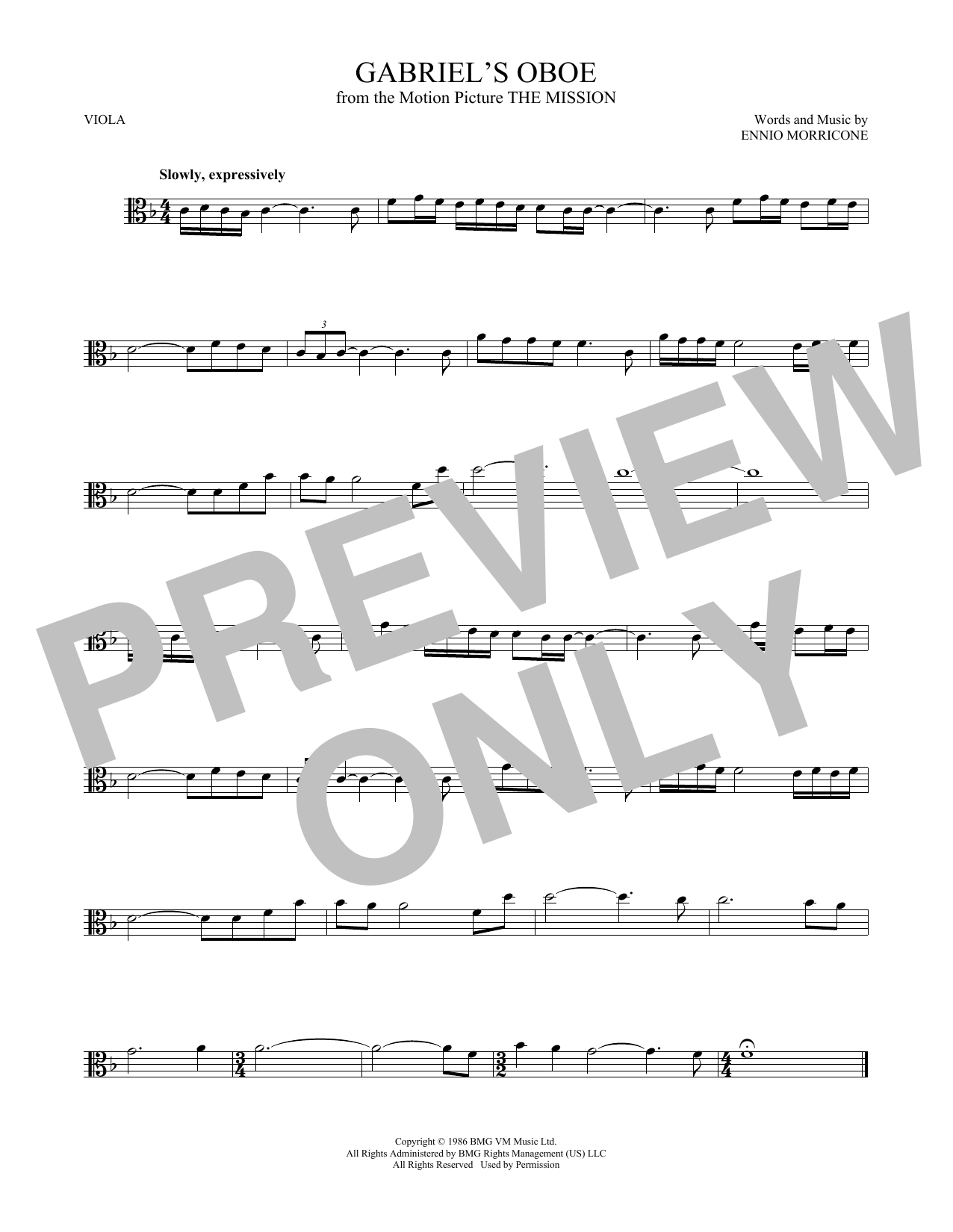 Product gallery: Page 1 of 1 Gabriel's Oboe, Ennio Morricone