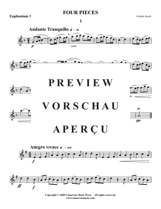 Product gallery: Page 10 of 21 Vier Stücke , , (Tuba Quartet: 2x Baritone, 2xTuba)