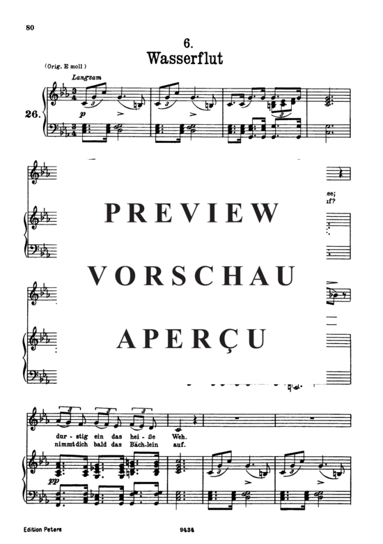 gallery: Wasserflut D.911-6 (Winterreise) , ,  (Gesang tief + Klavier)