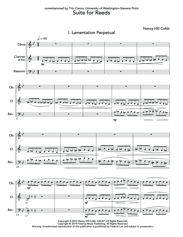 Product gallery: Page 1 of 11 Suite for Reeds, , (woodwind trio oboe, clarinet and bassoon)