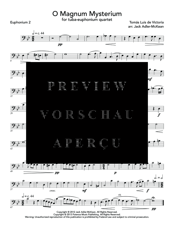 Produktgalerie: Seite 11 von 11 O Magnum Mysterium, , (Tuba QuartettEETT)