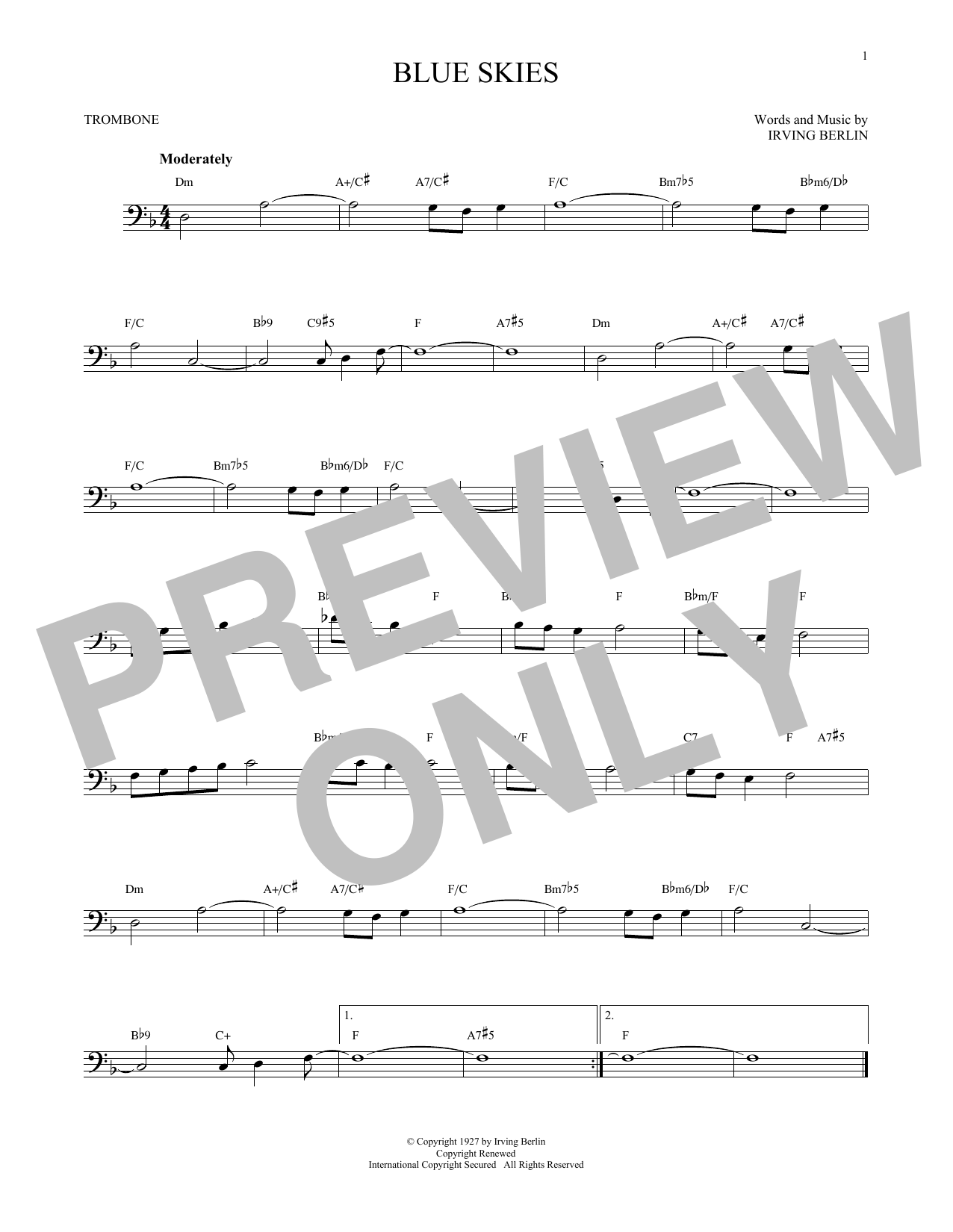 Product gallery: Page 1 of 1 Blue Skies, Irving Berlin