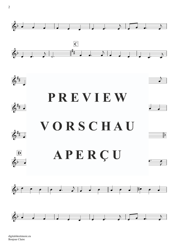 Product gallery: Page 3 of 4 Bonjour Claire, Traditional, (recorder)