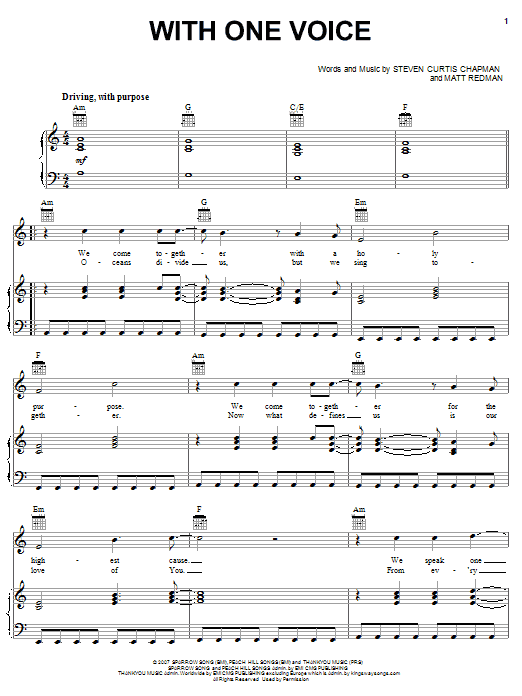 Produktbild zu: With One Voice