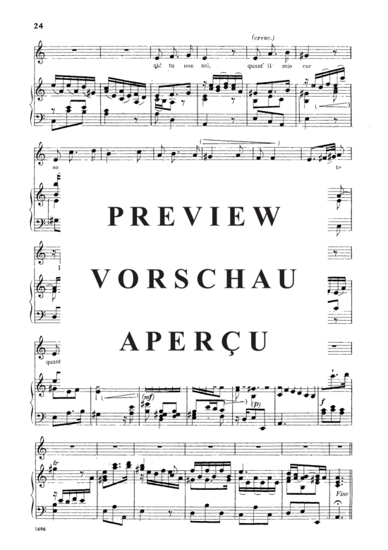 Product gallery: Page 3 of 4 Ah! Tu non sai, Quant'il mio cor sospira, , Low Voice and Piano