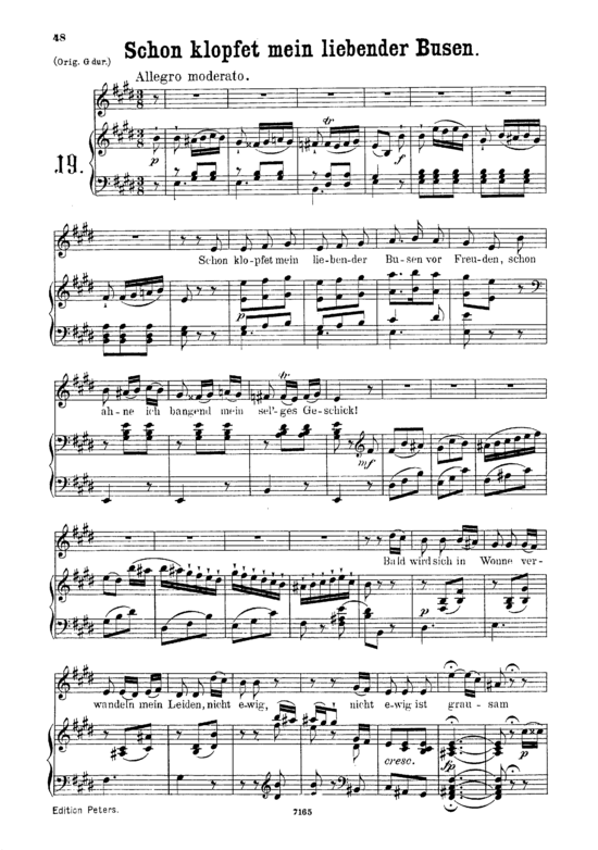 gallery: Schon klopfet mein liebender Busen K.579 , , (Gesang tief + Klavier)