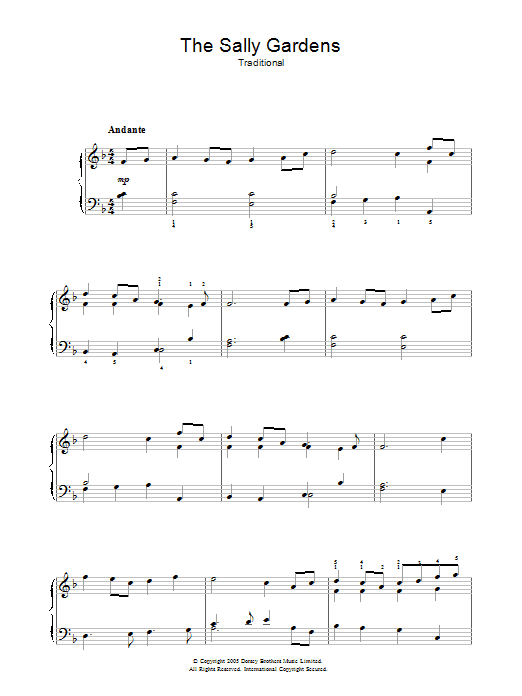 Produktgalerie: Seite 1 von 1 The Sally Gardens, Traditional, Gesang, Gitarre, Klavier