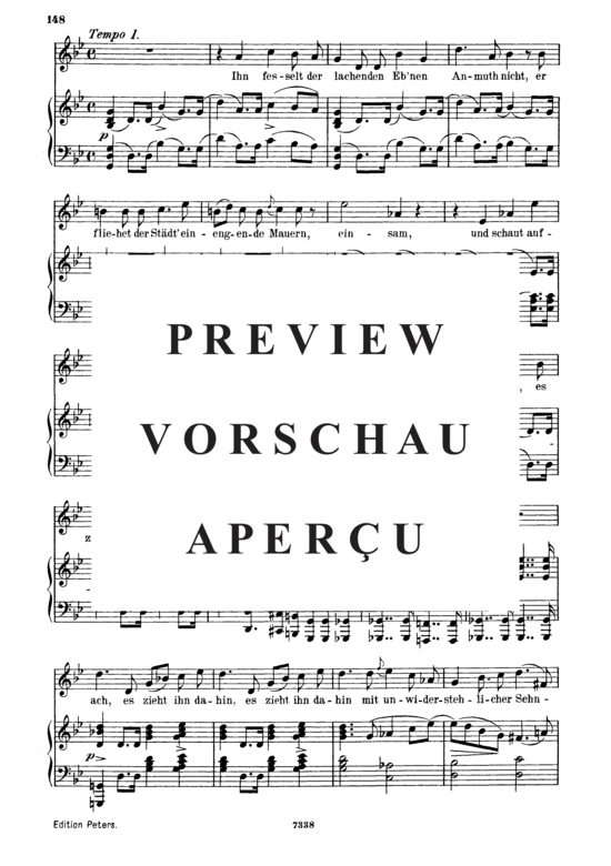 Product gallery: Page 8 of 9 Das Heimweh D.851, , Medium Voice and Piano