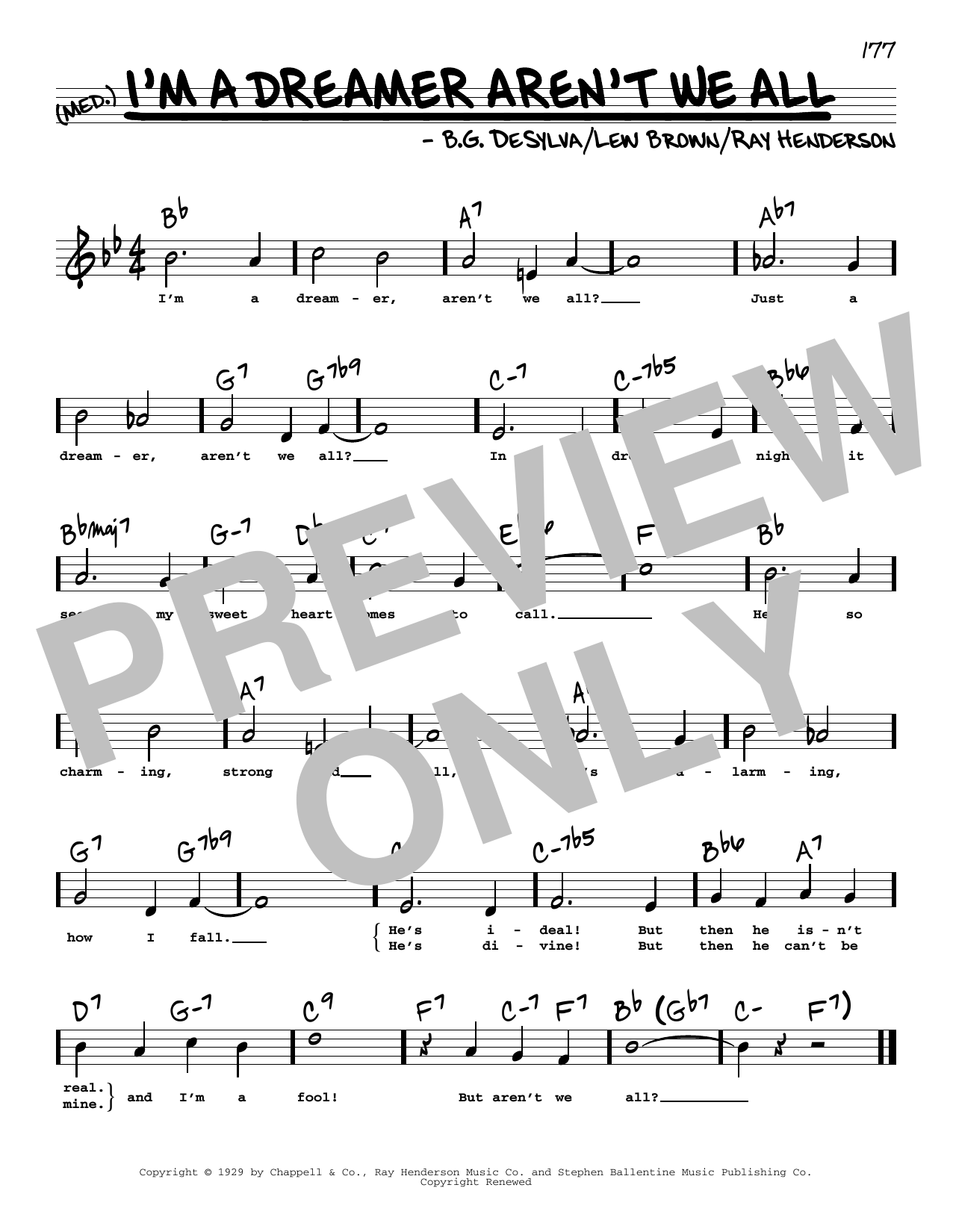 Produktbild zu: I'm A Dreamer Aren't We All (High Voice)