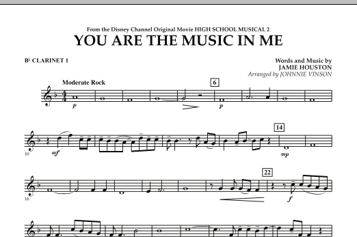 Product picture to: You Are The Music In Me (from High School Musical 2) - Bb Clarinet 1