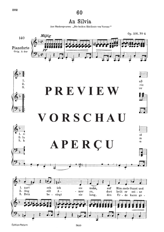 Product gallery: Page 2 of 3 An Silvia D.891, , Low Voice and Piano