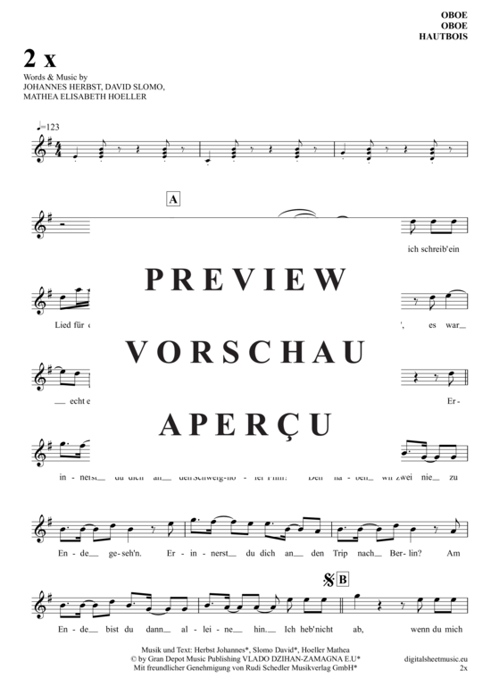 Produktgalerie: Seite 2 von 4 2x , Mathea, (Oboe)