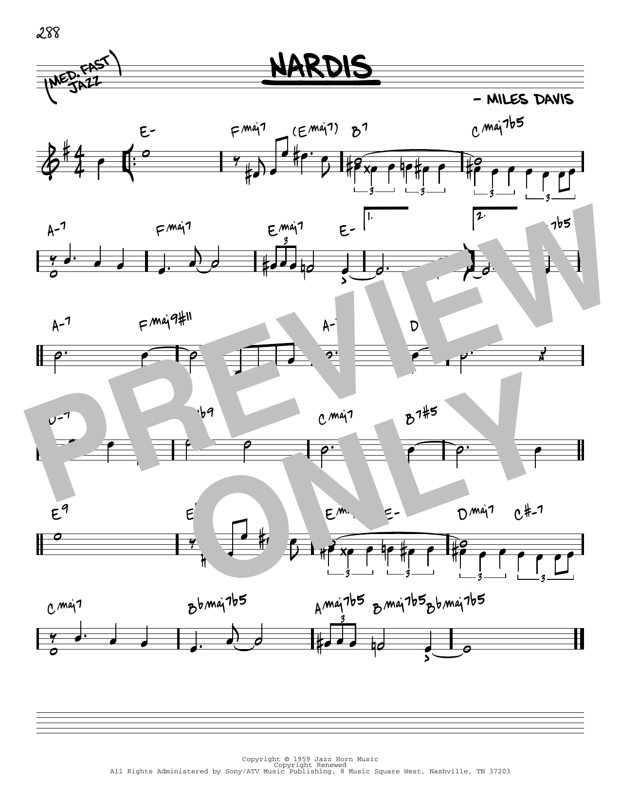 Produktbild zu:  Nardis [Reharmonized version] (arr. Jack Grassel) - Miles Davis