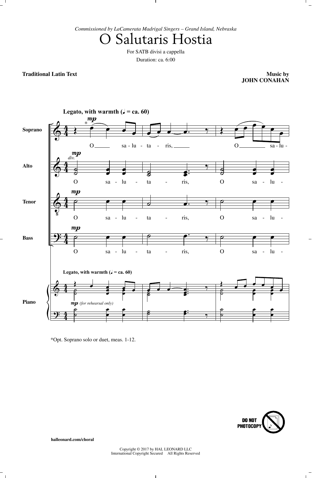 Produktgalerie: Seite 1 von 1 O Salutaris Hostia, John Conahan, Chor