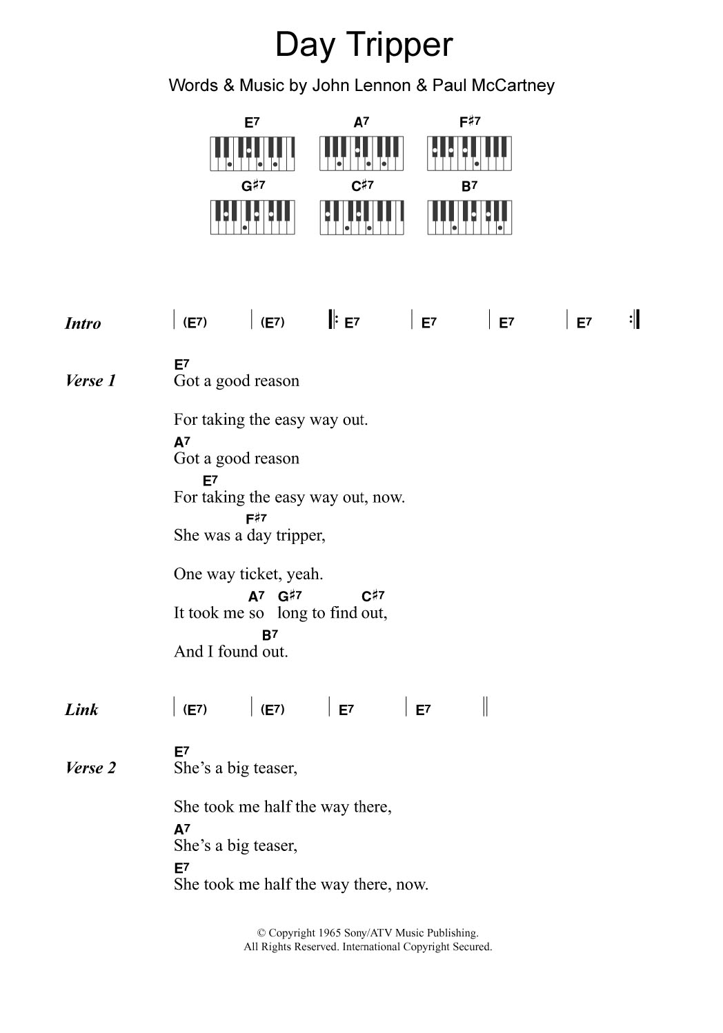 Product picture to:  Day Tripper - The Beatles