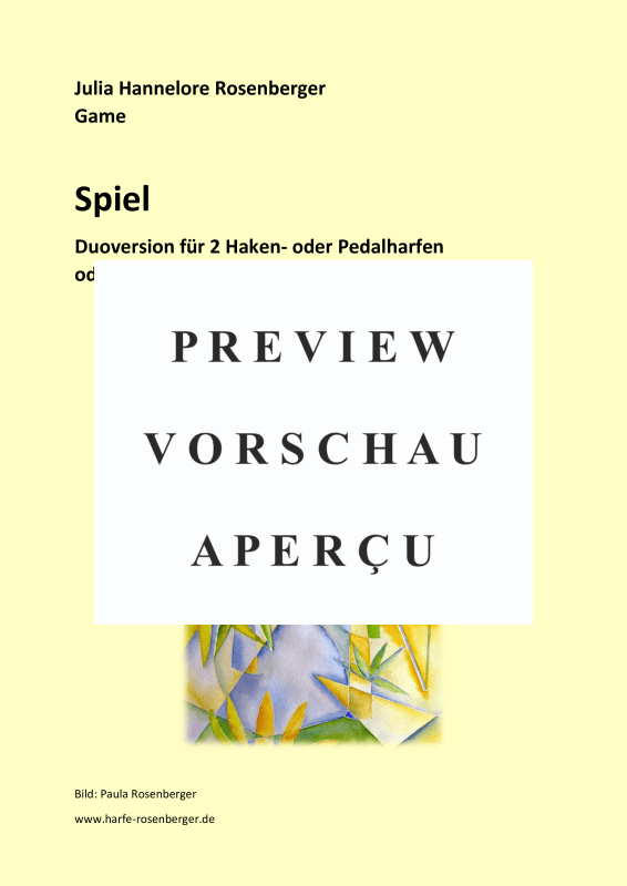 gallery: Spiel, , (Duo for 2x hook or pedal harp or harp piano)