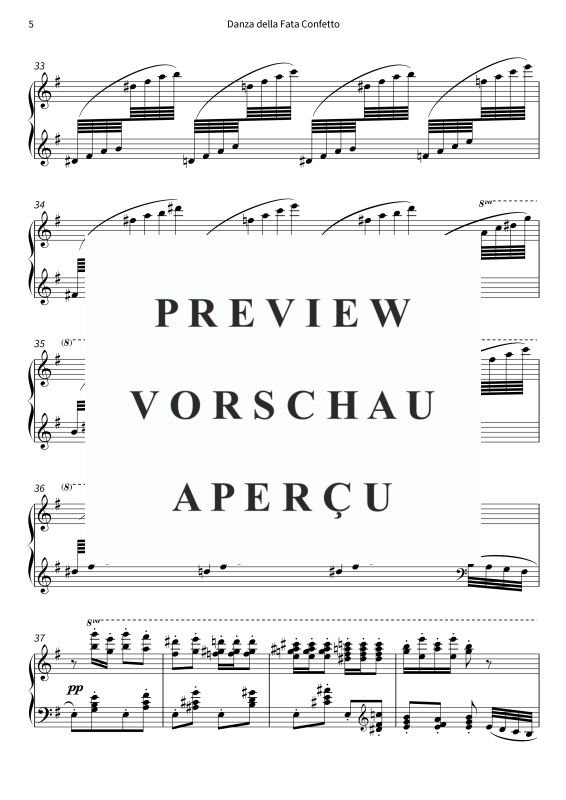 Product gallery: Page 7 of 8 Danza della Fata Confetto - Dal balletto Lo Schiaccianoci, , Piano solo