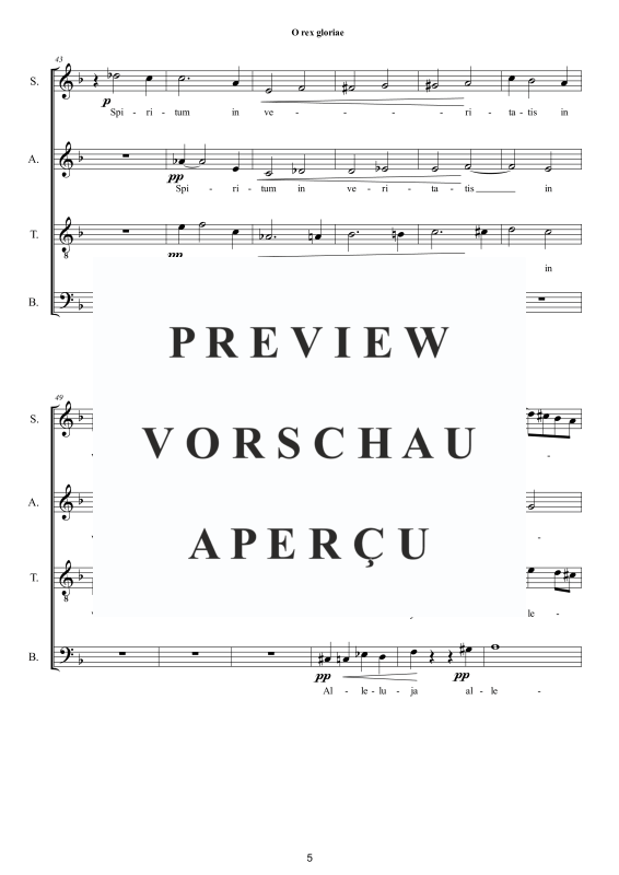 Produktgalerie: Seite 6 von 11 O rex gloriae - Motette, , Gemischter Chor a capella