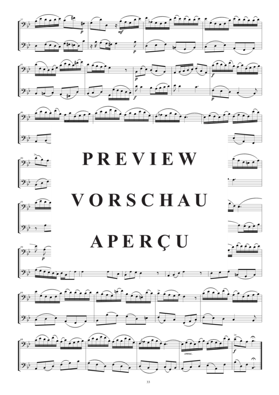 Produktgalerie: Seite 3 von 3 Arie aus der Kantate Nr.79 für zwei Celli, , 