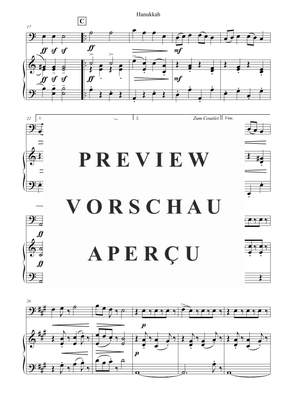 Produktgalerie: Seite 3 von 6 Hanukkah, , Tuba und Klavier